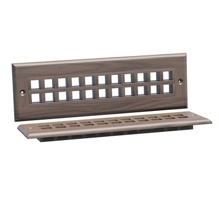 Designs Of Distinction 11.75"W Grate Style Toe Kick Vent - Walnut 01992110WL1